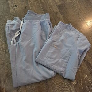 Figs Light Blue Track Pants & Joggers
